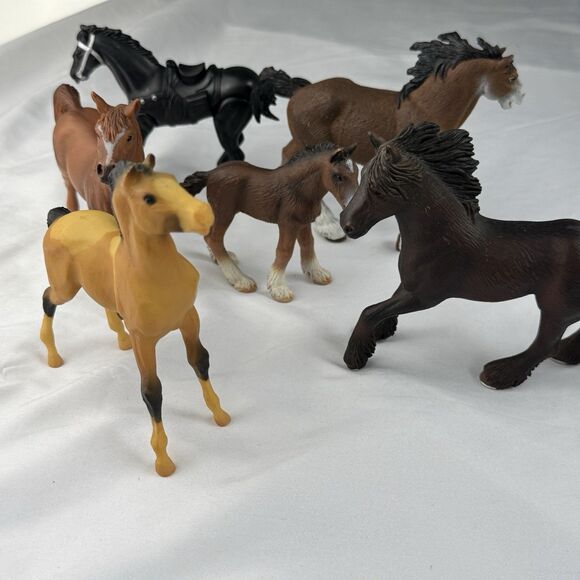 Schleich Safari Breyer Reeves Model Toy Horses Lot Clydesdale Mare Andalusian - Picture 1 of 7